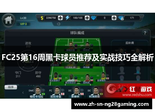 FC25第16周黑卡球员推荐及实战技巧全解析 FC25第16周黑卡球员推荐及实战技巧全解析